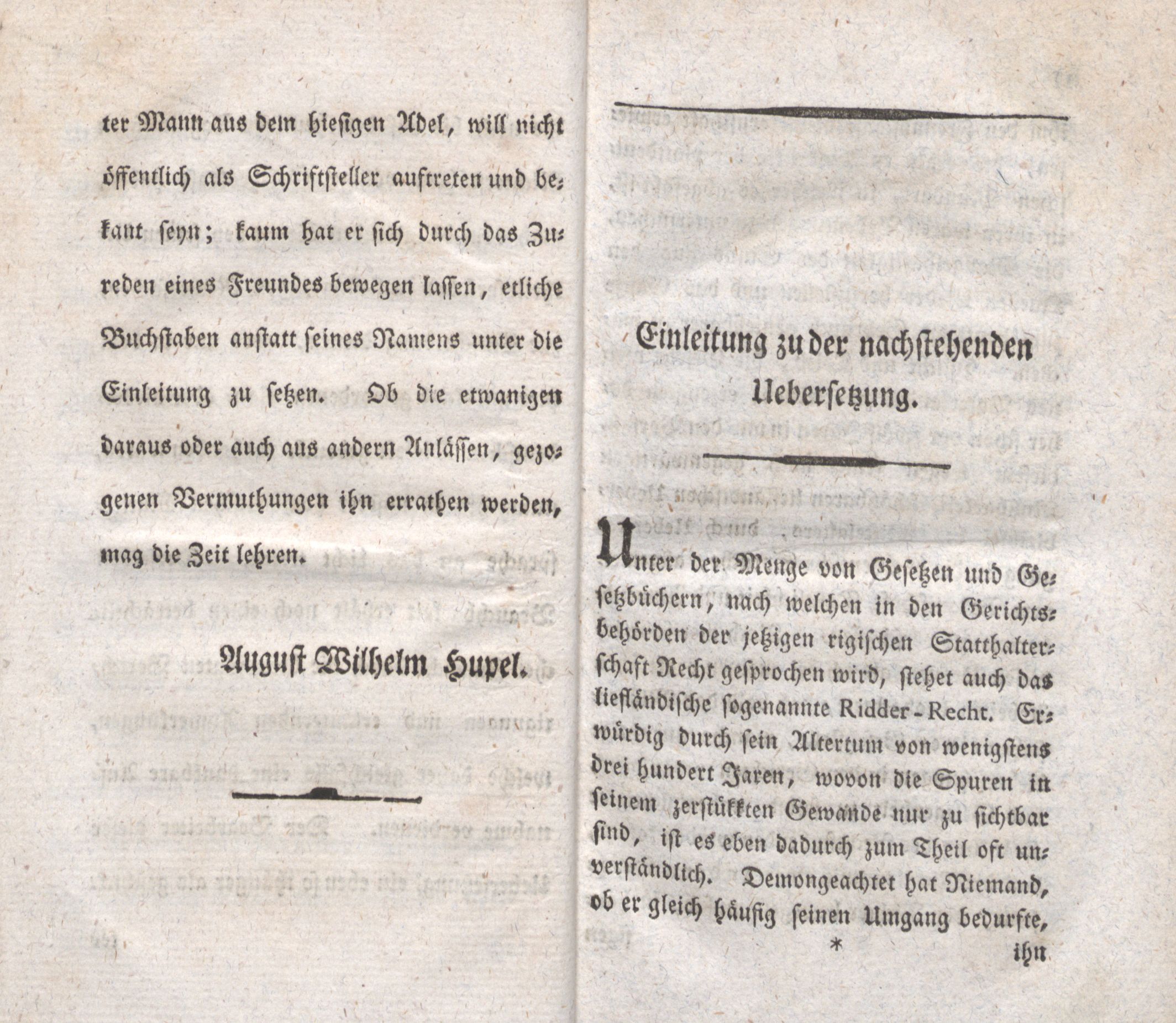 Versuch einer Geschichte der liefländischen Ritter- und Landrechte (1794) | 1. (I) Предисловие, Введение