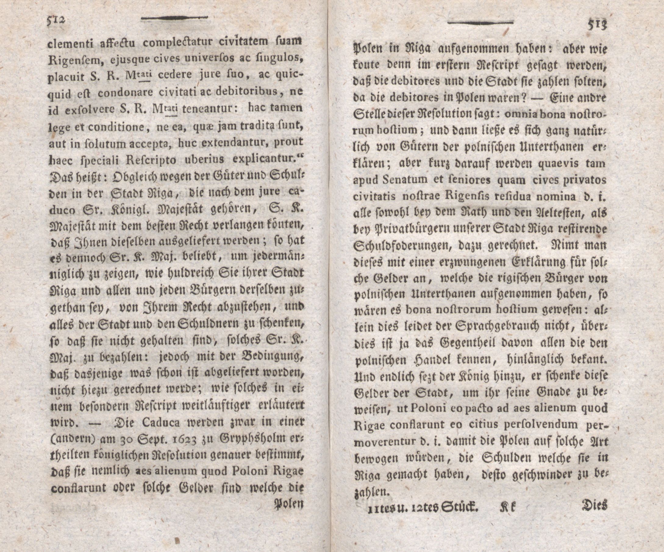 Bemerkungen über etliche in liefländischen Urkunden und historischen Nachrichten vorkommende, zum Theil schon unbekant gewordene Ausdrücke [1] (1795) | 67. (512-513) Main body of text