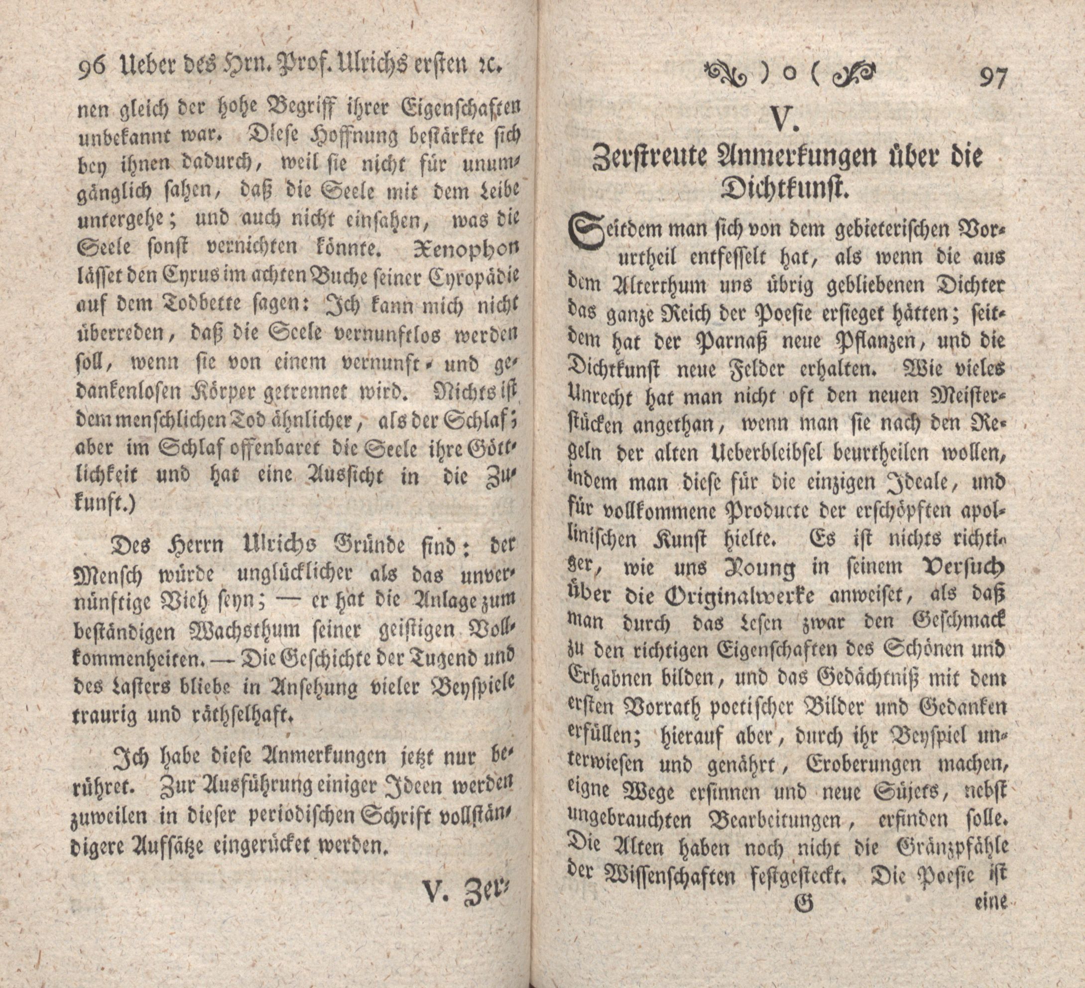 Zerstreute Anmerkungen über die Dichtkunst (1774) | 1. (96-97) Основной текст